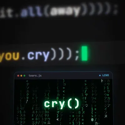 Código con la función cry(), del reel «Bohemian Rhapsody» de iavai